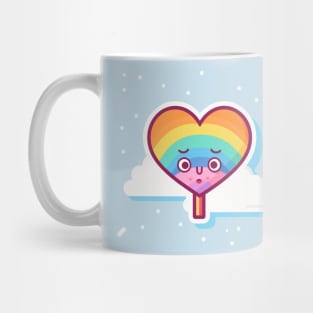 Confused Heart Rainbow Pride Mug